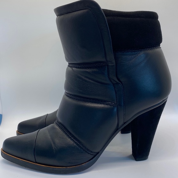Chloe Black Ankle Warm Boots Booties - Picture 4 of 13